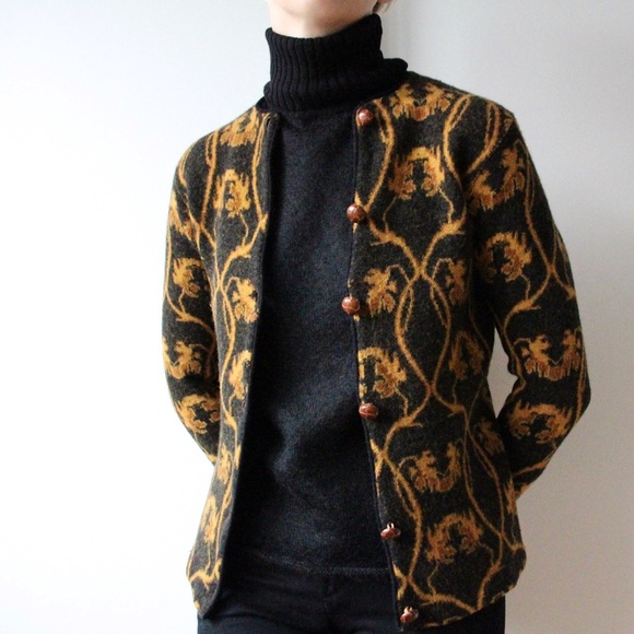 Vintage 1960’s Autumn Lambswool Cardigan